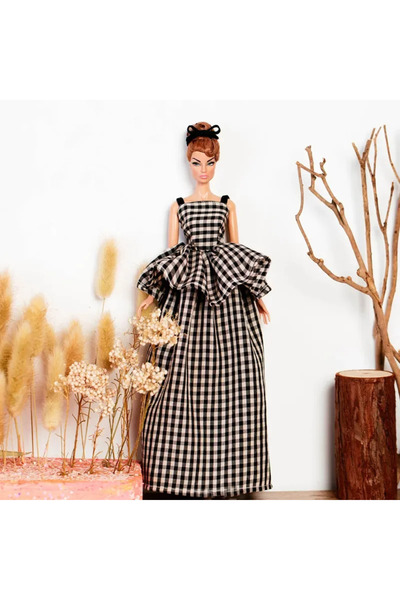 Takumi TAKUMI clothing set, Dress and shoes, Celeste, Checkered, +3 years