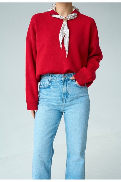 ossons Crew Neck Basic Textured Sweater