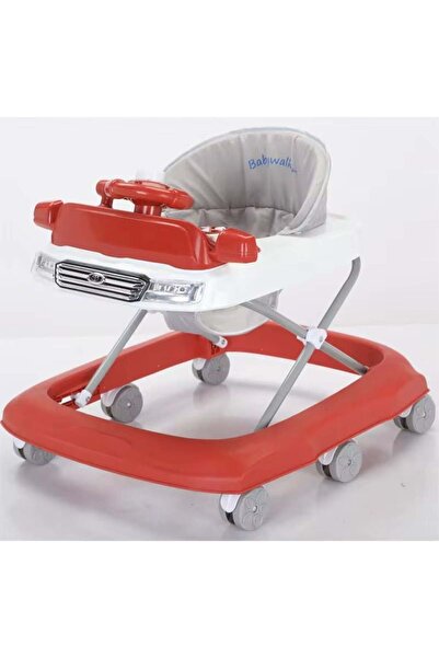 Generic Car-Shaped Educational Baby Walker with Flexible Wheels and Padded Seat