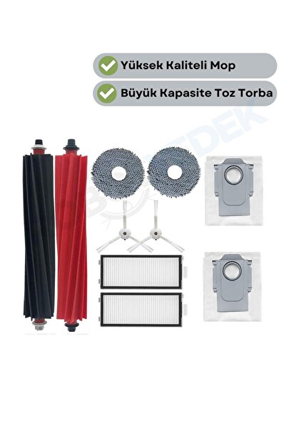 robotyedek فرشاة روبوروك كيو ريفو سليم الرئيسية المتوافقة، فلتر هيبا، فرشاة ج...