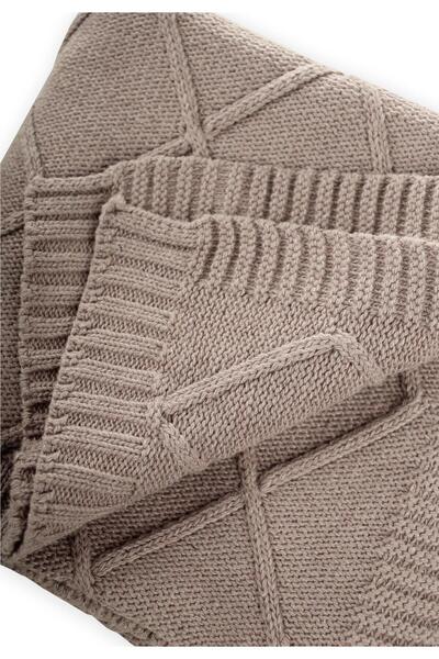 Cigit Knitwear Blanket 80X100 cm a Beige