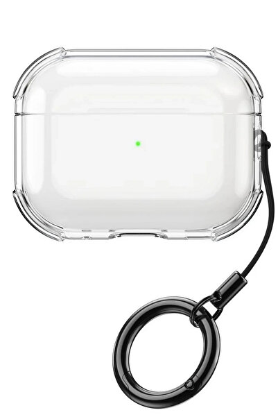 UnDePlus Apple Airpods Pro 3. Nesil ile uyumlu Kılıf Antishocklu Şeffaf Silikon Showy Case