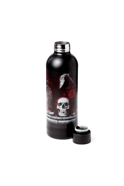 Puckator Thermal Bottle 530 ml – Double-Walled Insulated Stainless Steel Thermos, Gothic Design