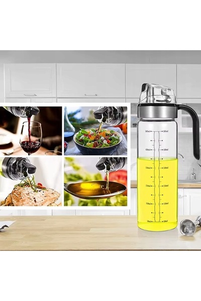 zola Oil dispenser container, capacity 500 ml, glass, handle, 23.5 x 7 cm, transparent
