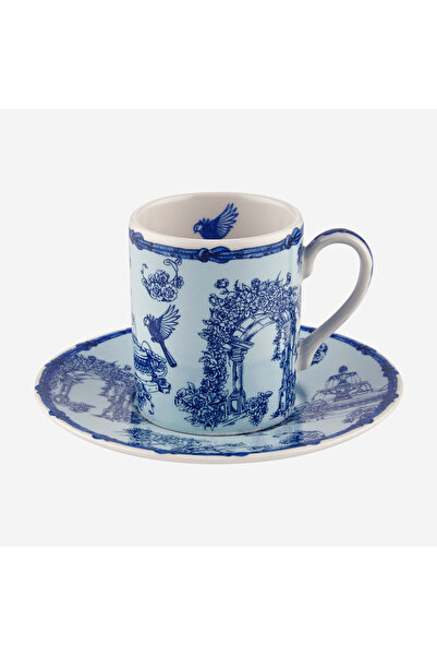 CHIARA ALESSI Fontana Mavi Porselen Kahve Fincanı 120 Ml