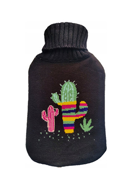 zola Hot water cushion, 2l capacity, rubber, with black cactus cover