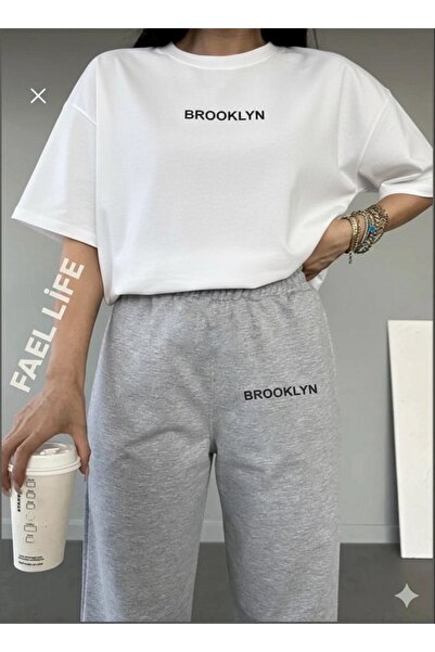 FAEL LİFE SET UNISEX FETE/BĂIEȚI CU TRICOU LARGĂ ȘI PANTALONI DE TRENING CU I...