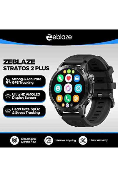 Zeblaze Stratos 2 Plus Smartwatch 1.43" AMOLED, GPS+BDS, Altimeter, Compass, 530mAh, 3ATM, BLE 5.3