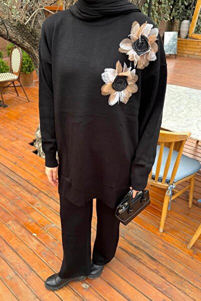 lamelif Knitwear Set with Accessories Black