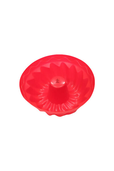 zola Round silicone baking pan with hole, 14X5.3 cm, red