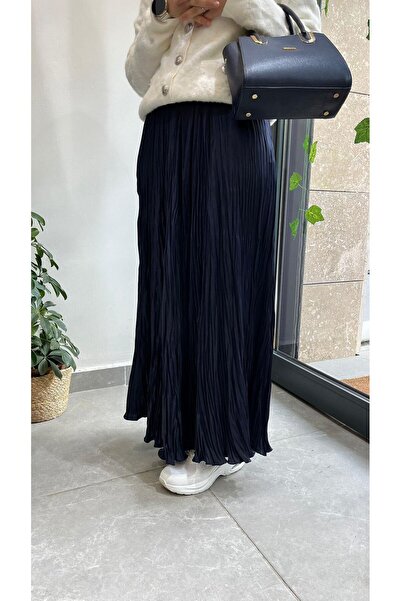 Yusuf Özdemir Patterned Skirt Navy Blue