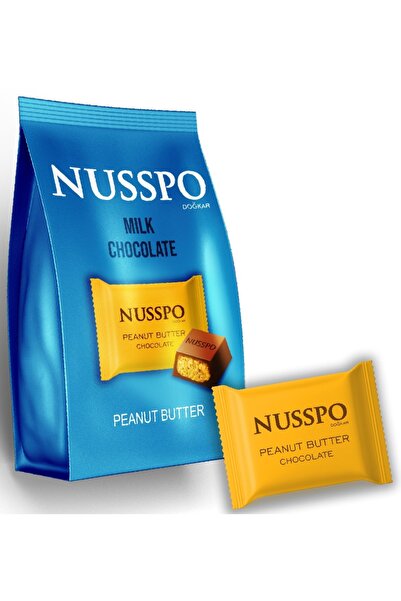 NUSSPO Yer Fıstığı Kremalı Sütlü Çikolata 225 Gr