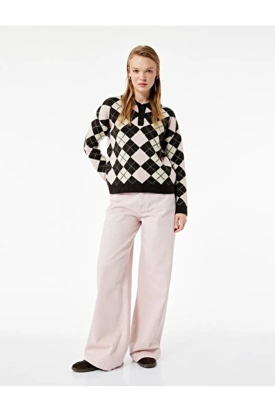 Koton Pulover tricot cu mânecă lungă și gât polo