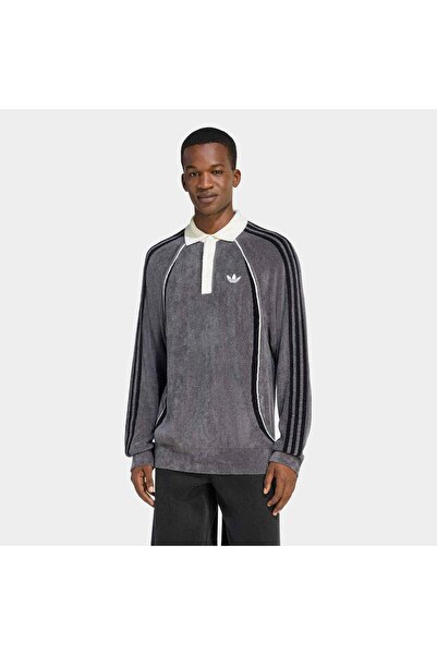 adidas سويت شيرت ريترو ريمكس تيمجست للرجال باللون الرمادي (KS5442)