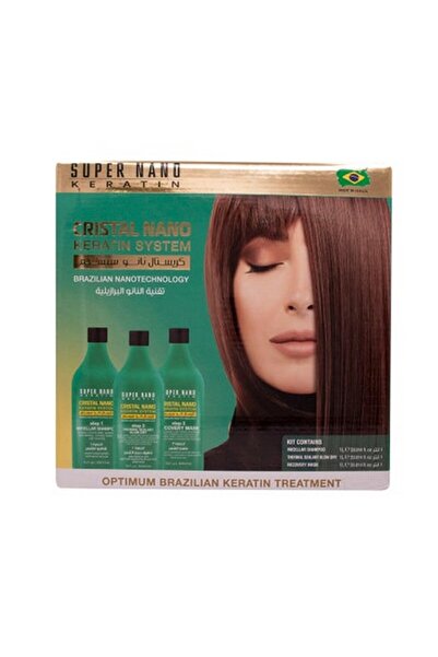 Super Nano Keratin مجموعة كريستال نانو البرازيلية كيرا | 3 × 1 لتر