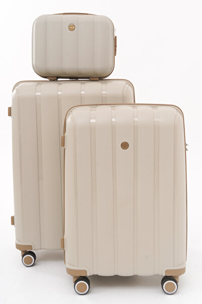 Solo Bag MÇS Büyük Boy Orta Boy ve Makyaj Çantası 3'lü Set Polipropilen Kırıl...