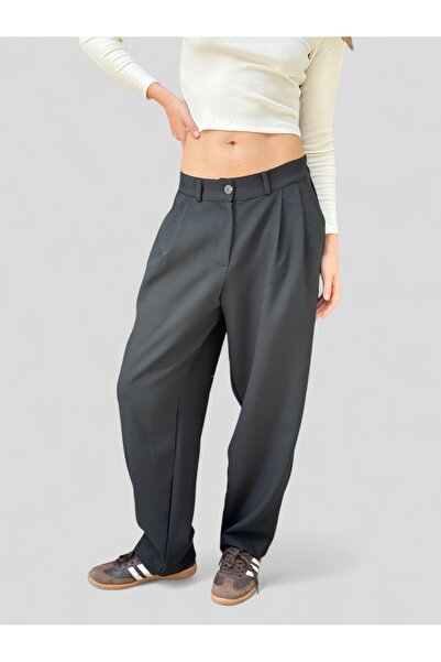 Retrobird Design Athena Vintage Stripe Relax Pants Women Black