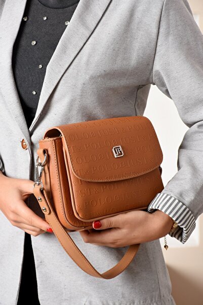 Just Polo Women's Embossed Patterned Leather Casual Shoulder and Crossbody Bag