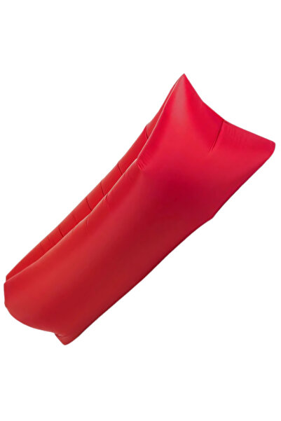 SDEPOT saltea gonflabilă, pentru camping sau plajă, tip Lazy Bag, roșie