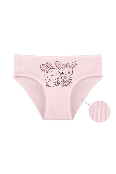 Donella Pachet de 5 chiloți din bumbac material elastic tricotaj cu striații pentru fete 4132PB1