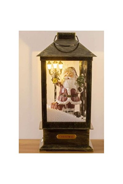AB HOMES Christmas Liquid Globe Lantern with Santa, 34 cm, Light & Music
