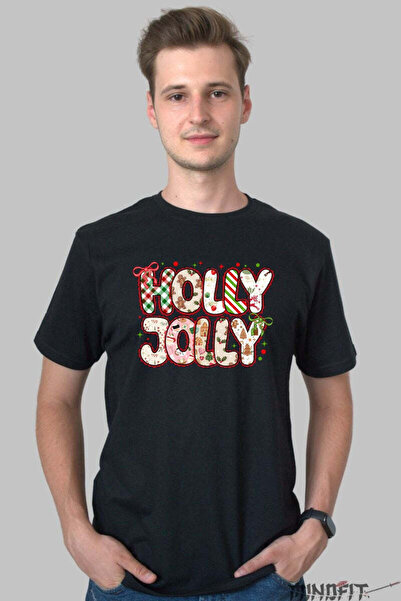 GILDAN Men's Festive Holly Jolly Christmas T-Shirt