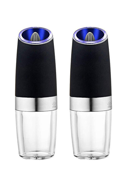 zola Electric shaver set, 2 pieces, salt and pepper, led, ceramic mechanism, silver-black