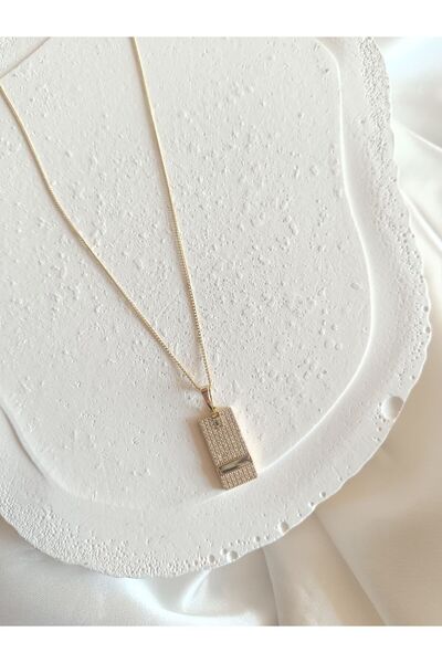 Vip Xuping Tasarım Dikdörtgen Taşlı Kolye