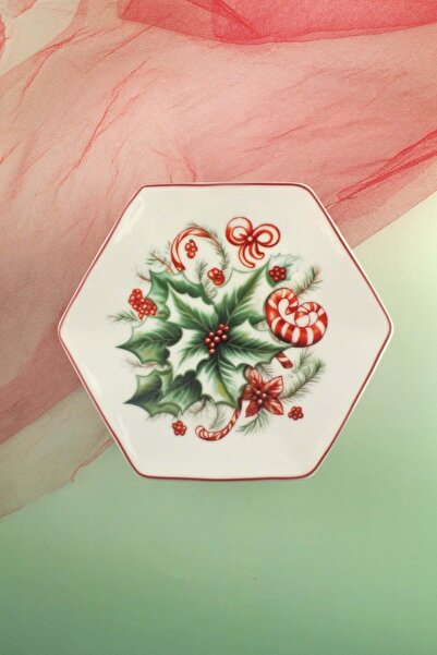 Bursa Porselen Dekor Winterberry Porcelain Footed Plate