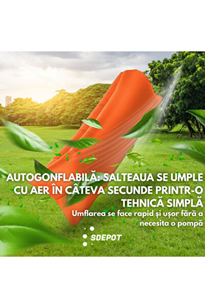 SDEPOT inflatable mattress, for camping or beach, Lazy Bag type, yellow