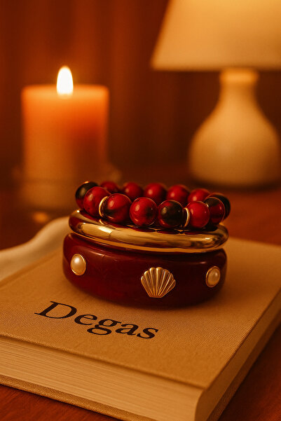 Vi store Bordo Kemik 3lü Bileklik Seti no:1