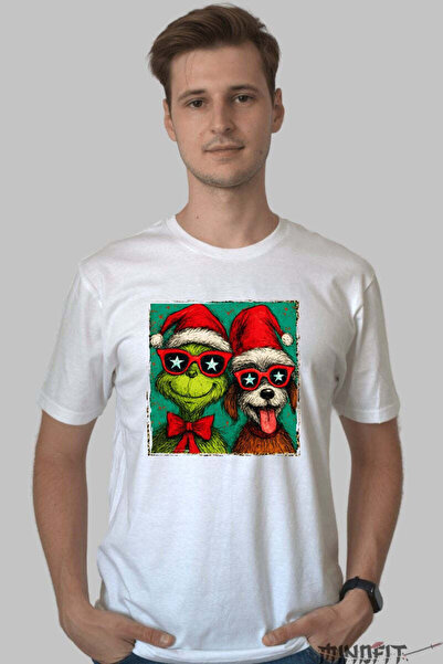 GILDAN Tricou De Craciun Grinch Si Catelul Cu Ochelari Barbat