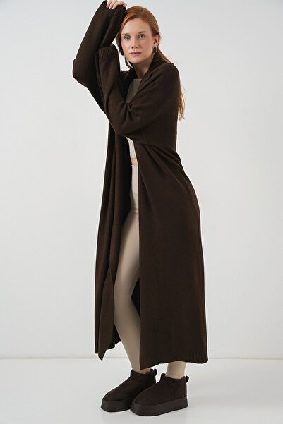 Hiccup Bdart Open Front Long Knit Cardigan