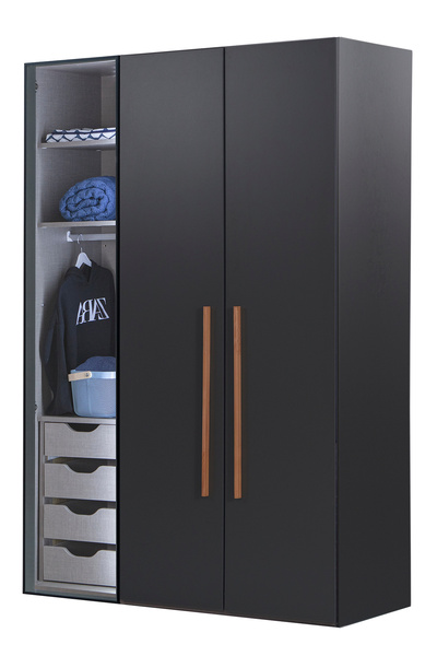 benim odam Loft 3 Kapılı Gizli Çekmeceli Cam Kapaklı Dolap Genç / Çocuk Odası 303