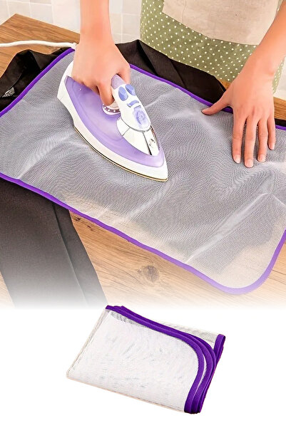 QesQin Yanmaz Kırışmaz Ütü Matı 35x50 cm | Şeffaf File Kumaş Ütü Altlığı | Giysi Koruyucu Örtü