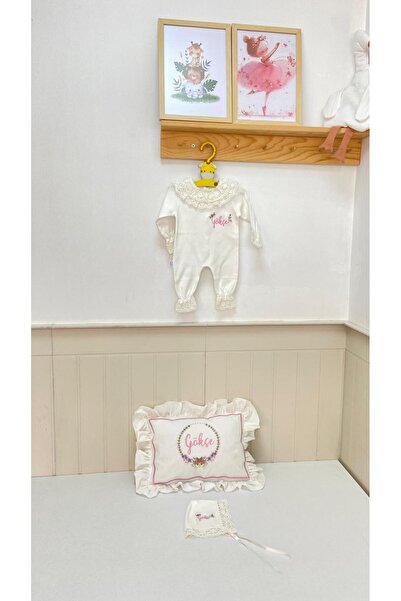 lilamtasarım Embroidery Processing Baby Romper and Pillowcase