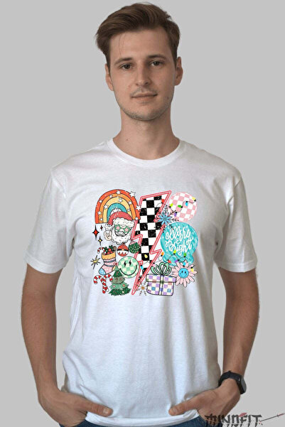 GILDAN Tricou De Craciun Explozie Festiva Retro Pop Barbat