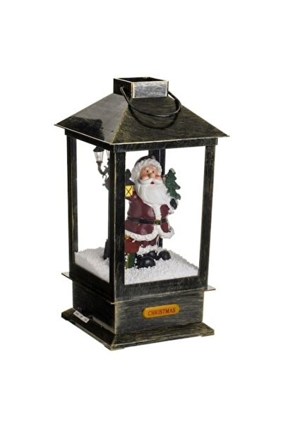 AB HOMES Christmas Liquid Globe Lantern with Santa, 34 cm, Light & Music