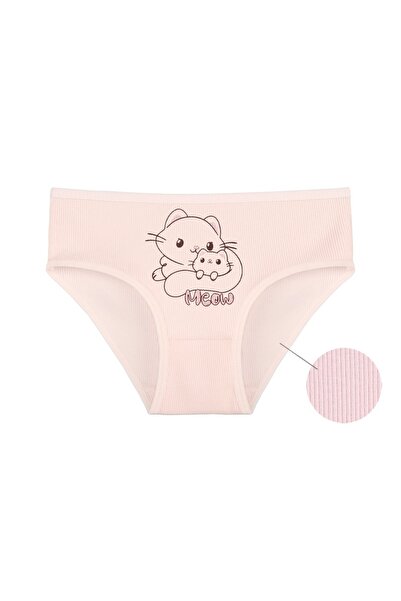 Donella Pachet de 5 chiloți din bumbac material elastic tricotaj cu striații pentru fete 4132PB1