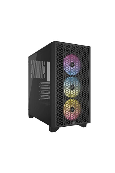 Corsair iCUE 3000D AIRFLOW RGB 750W Bronze Temperli Cam Mid-Tower Siyah Gamin...