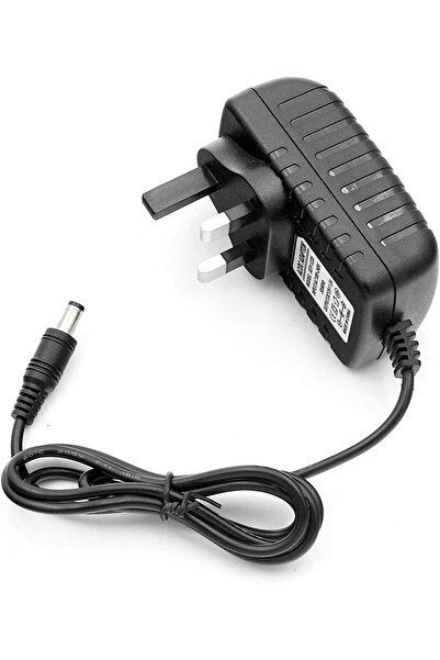 Generic شاحن لأجهزة مودم وأجهزة توجيه DSL مع قابس شحن بريطاني أسود