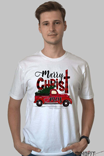 GILDAN Tricou De Craciun Camioneta Festiva Cu Brad Barbat