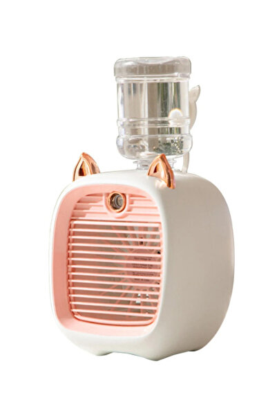 LILY Ventilator portabil de birou cu incarcare USB si umidificare urechi pisica