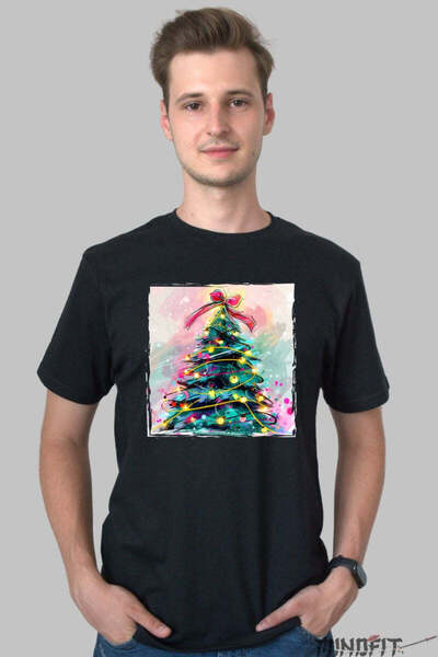 GILDAN Tricou De Craciun Bradul Magic Cu Luminite Barbat