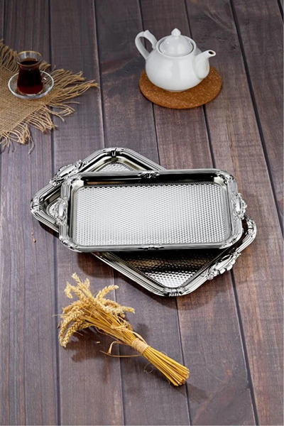 akdeniz home ✨ KOOKER 2'li Dikdörtgen Servis Tepsisi – Şık ve Dayanıklı Sunum...