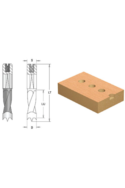ELBE Βίδα ρύθμισης κυλινδρικού στελέχους με φρεζαριστό τρυπάνι CMS D8.2x27x57...