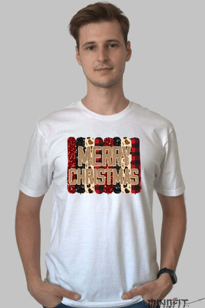 GILDAN Tricou De Craciun Merry Christmas Cu Textura Festiva Barbat