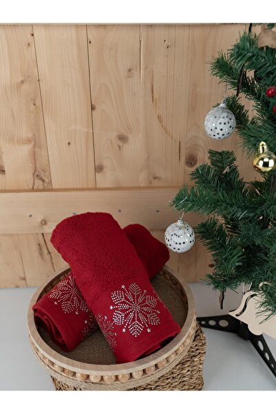 Baveno Бавовняний 2-комплект 45x70 см Преміум вишитий дизайн рушник і рушник набір