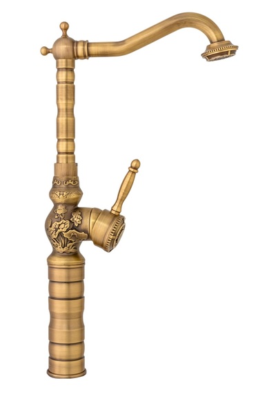 Trendy's TRENDY'S βρύση κουζίνας Swan – Κεντημένο μοντέλο, αντίκα μπρούντζο