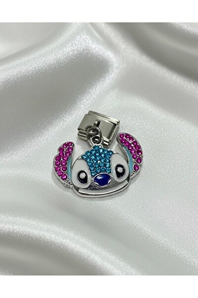 NUR TASARIM ATÖLYESİ İtalyan Çelik Bileklik Charmı Taşlı Kuala